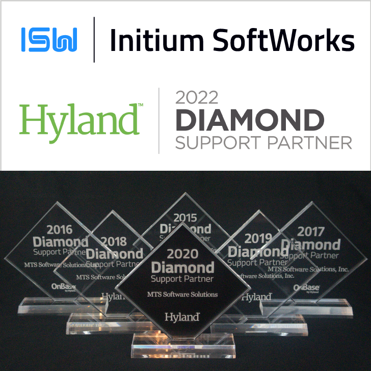 Initium SoftWorks LLC Receives Eighth Diamond Support Honors from Hyland Software, Inc.